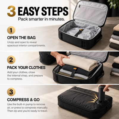 🔥 50% OFF TODAY — Vacuum Compression Travel Bag | Pack More, Save Space & Travel Smarter