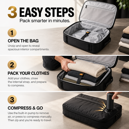 🔥 50% OFF TODAY — Vacuum Compression Travel Bag | Pack More, Save Space & Travel Smarter