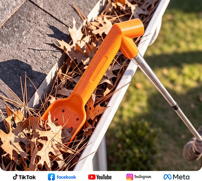 No-Climb Gutter Cleaning Tool