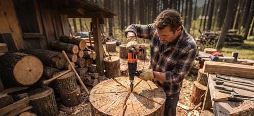 🪓 50% OFF NOW! 🔩 Electric Drill Wood Splitter – High Carbon Steel, Portable & Fast Splitting – Turns Your Drill into a Log Splitter 🌲