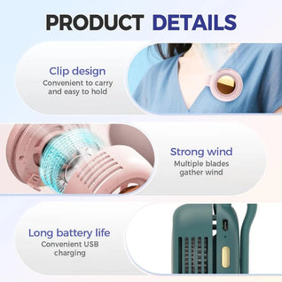 Portable 3-Speed Wearable Fan