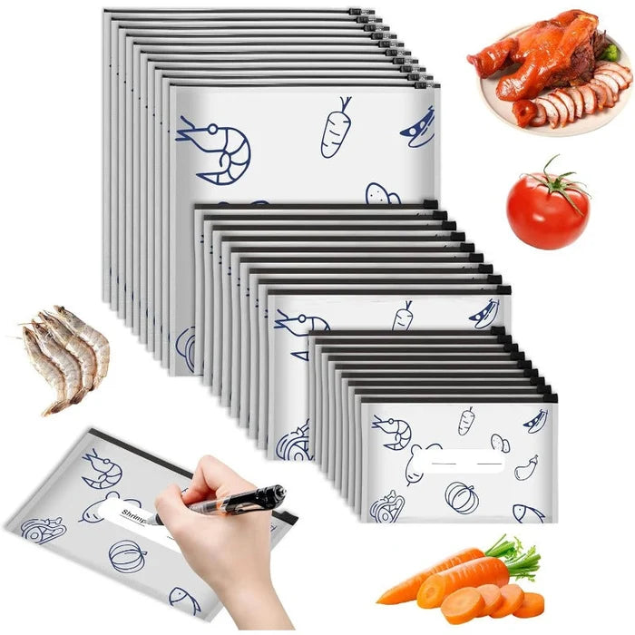 Reusable Aluminum Foil Storage Bags — BPA-Free, Leakproof & Washable
