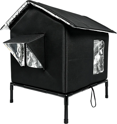 All-Weather Elevated Outdoor Cat House – Waterproof, Thermal Lining, Foldable