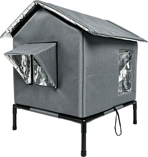 All-Weather Elevated Outdoor Cat House – Waterproof, Thermal Lining, Foldable