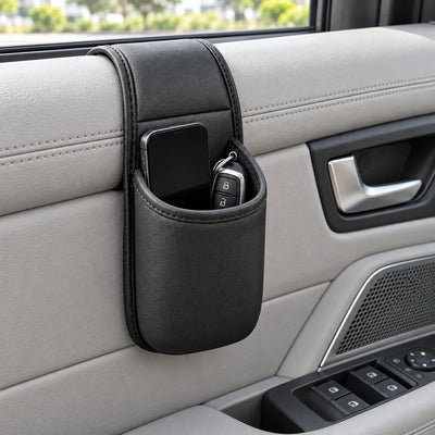 Leather Car Door Storage Pocket – Compact Interior Organizer