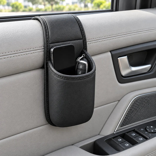 Leather Car Door Storage Pocket – Compact Interior Organizer