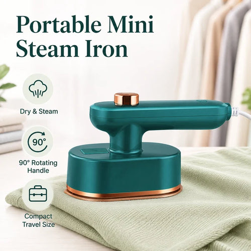 Portable Mini Steam Iron | Fast-Heating Travel Clothes Steamer