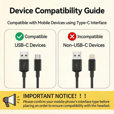 Retro Phone Handset for iPhone & Android | Vintage Type-C Wired Phone Receiver with Mic & Volume Control