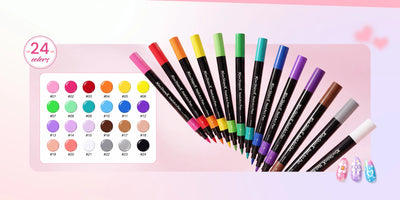 💥 24 Colors Dual Ended Nail Art Pens Set – Creative, Salon‑Quality, Easy DIY ✨