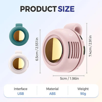 Portable 3-Speed Wearable Fan