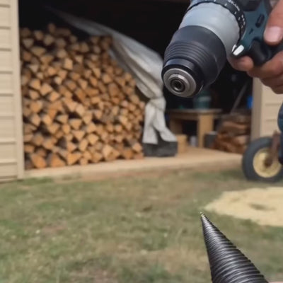 🪓 50% OFF NOW! 🔩 Electric Drill Wood Splitter – High Carbon Steel, Portable & Fast Splitting – Turns Your Drill into a Log Splitter 🌲