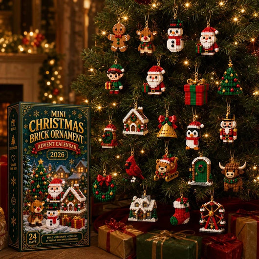 24-Day Christmas Ornament Advent Calendar – 24 Mini Buildable Holiday Decorations