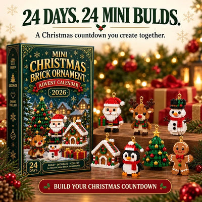 24-Day Christmas Ornament Advent Calendar – 24 Mini Buildable Holiday Decorations