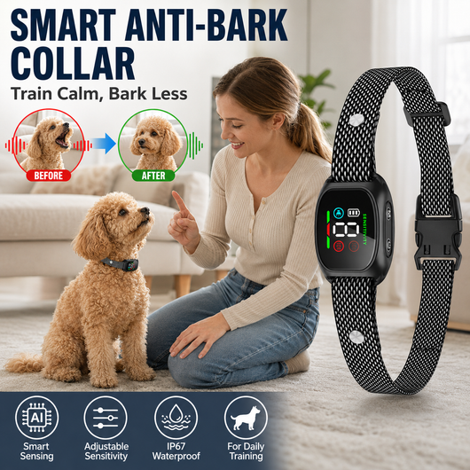 🐕2026 HOT SALE🥳🐾 50% OFF! Anti Bark Collar – Smart anti‑false triggering filters out other barks. IP67 waterproof & USB rechargeable – worry‑free training anywhere! 💦✅