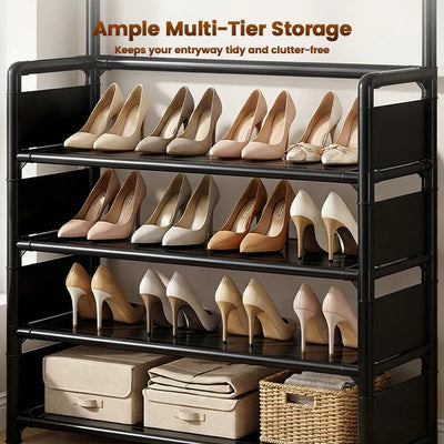 Multi-Functional Entryway Shoe & Coat Rack